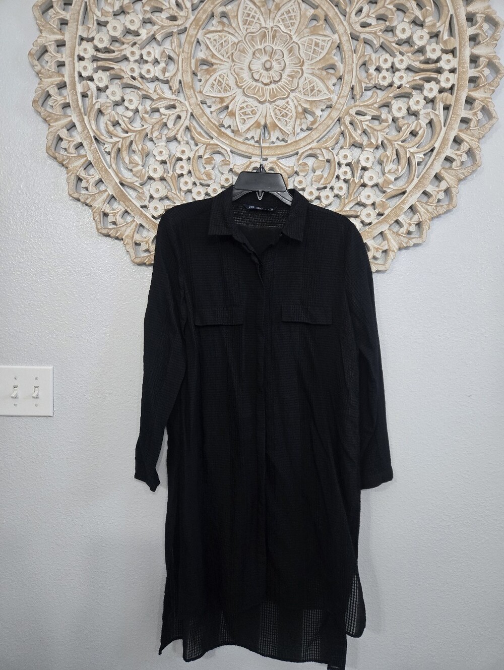 Zara Sheer Knit Cover Up Blouse
